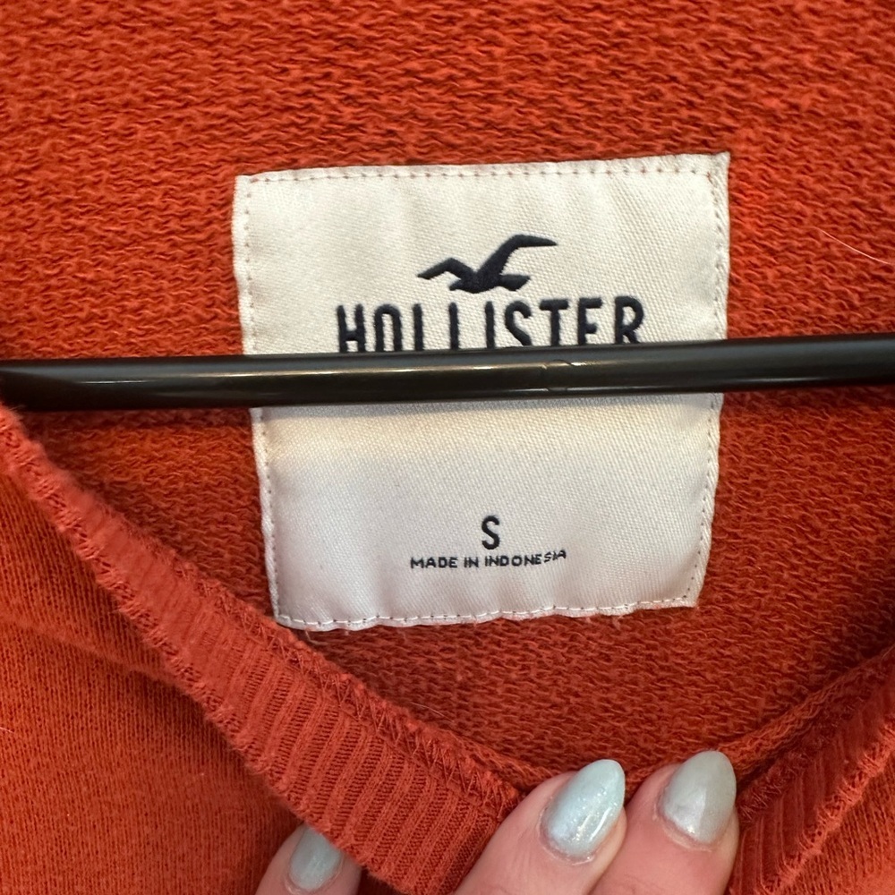 Hollister Women's Rust Y2K Revival Dragon Graphic Cropped Sweatshirt Small - Picture 2 of 8